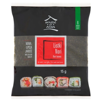 House of Asia listki nori do sushi 6 sztuk 15g