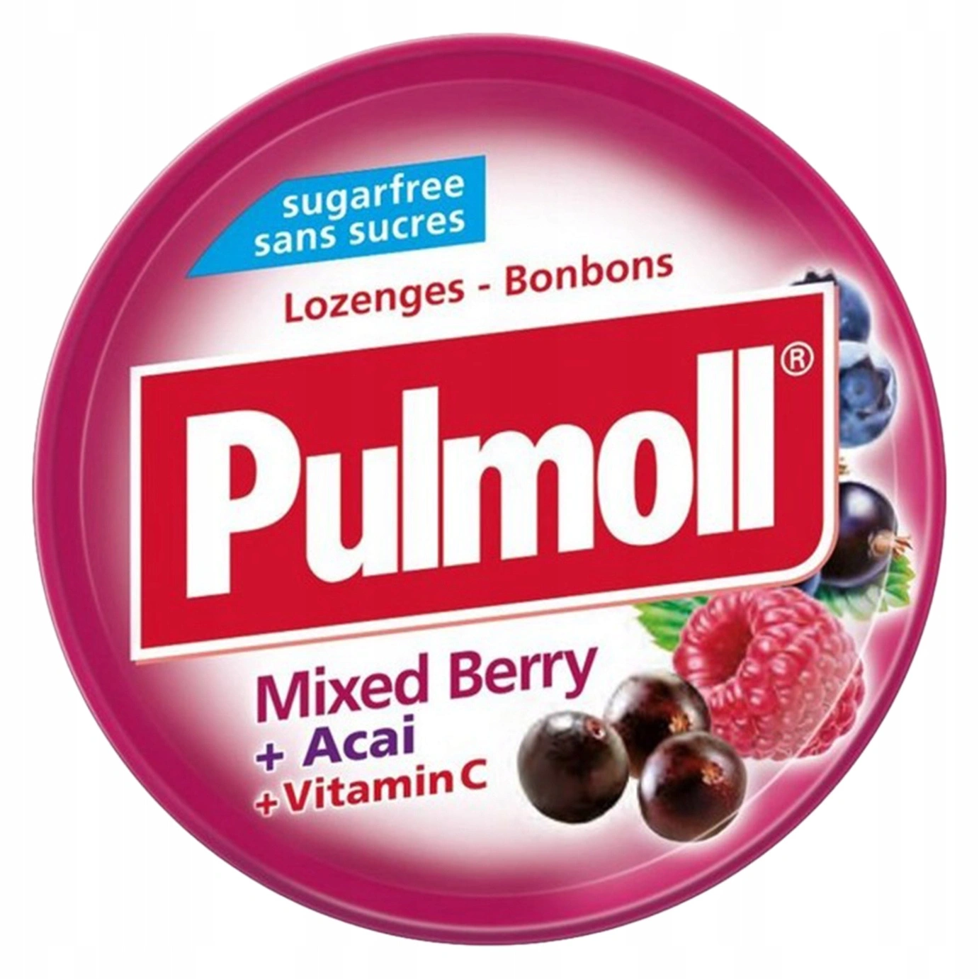 Pulmoll cukierki Mixed Berry owoce leśne bez cukru 45g