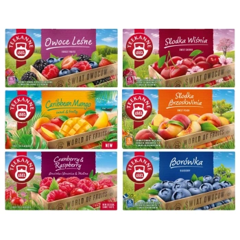 Zestaw herbat owocowych Teekanne 6 smaków 120 torebek