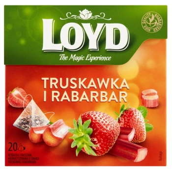 Truskawka Rabarbar herbata owocowa Loyd 20 torebek
