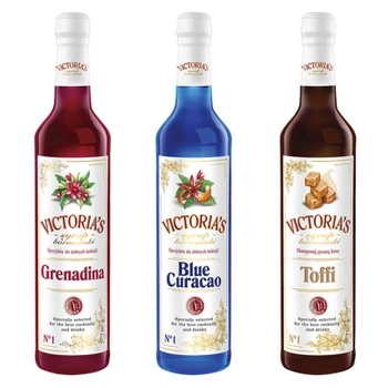 Victoria's zestaw syropów barmańskich mix smaków 3x490ml - Blue, Grenadina, Toffi