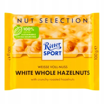 Ritter Sport biała czekolada z orzechami i chrupkami ryżowymi 100g