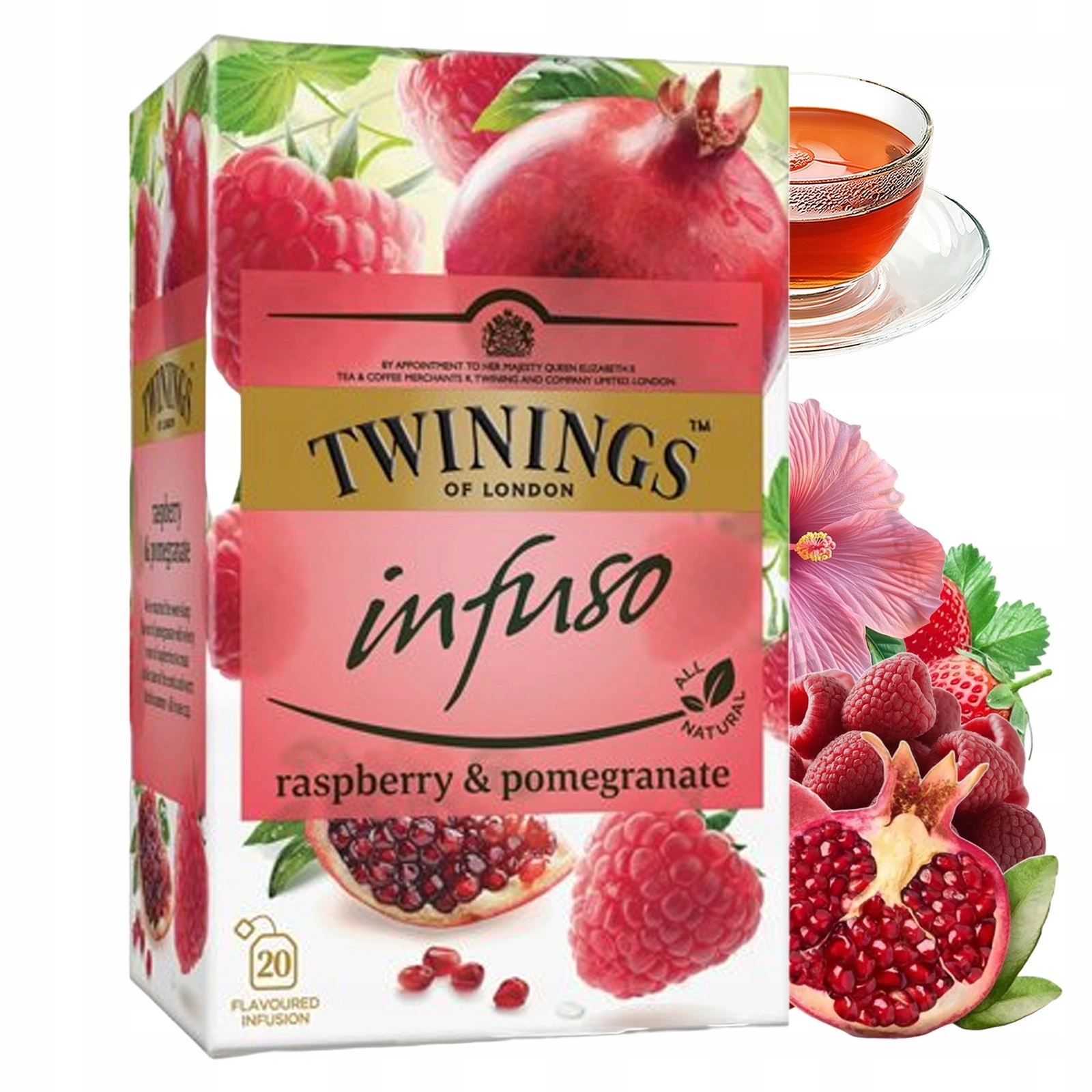 Twinings Infuso herbata Malina Granat 20 torebek
