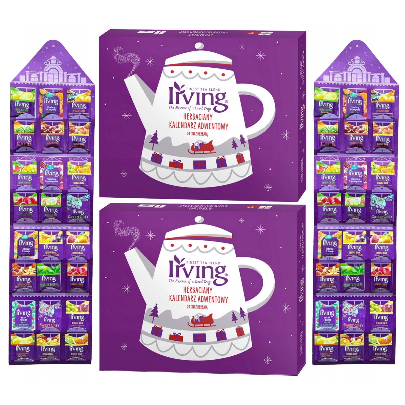 Irving zestaw kalendarzy adwentowych z herbatą 2 x 24 kopertki