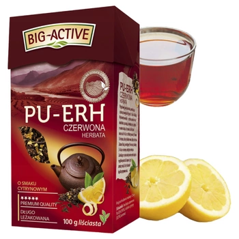 Czerwona herbata Big-Active Pu erh Cytryna 100g