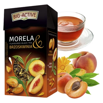 Morela i brzoskwinia Big-Active herbata czarna 80g
