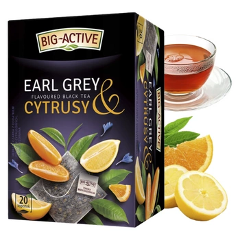Big Active herbata czarna Earl Grey & Cytrusy 20 kopert