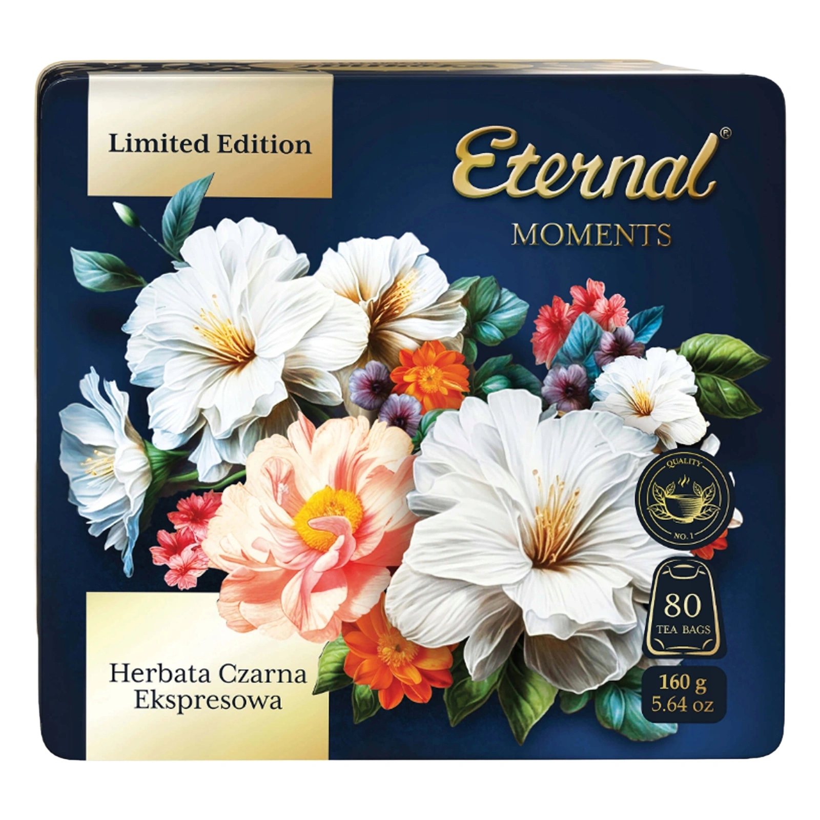 Eternal Moments herbata czarna w torebkach w metalowej puszce 80 torebek