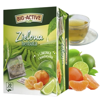 Limonka mandarynka Big-Active herbata zielona 20 kopert