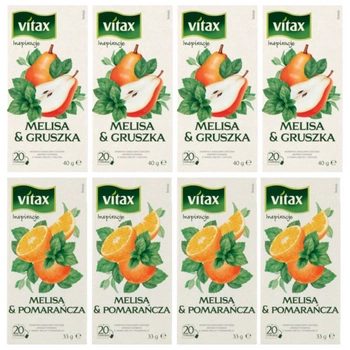 Herbaty ziołowe zestaw Vitax 8x20 torebek
