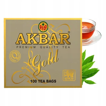 Akbar Gold herbata czarna 100 torebek z zawieszką