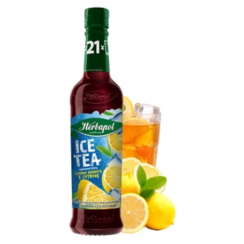 Czarna herbata i cytryna Herbapol syrop letni Ice tea 420 ml
