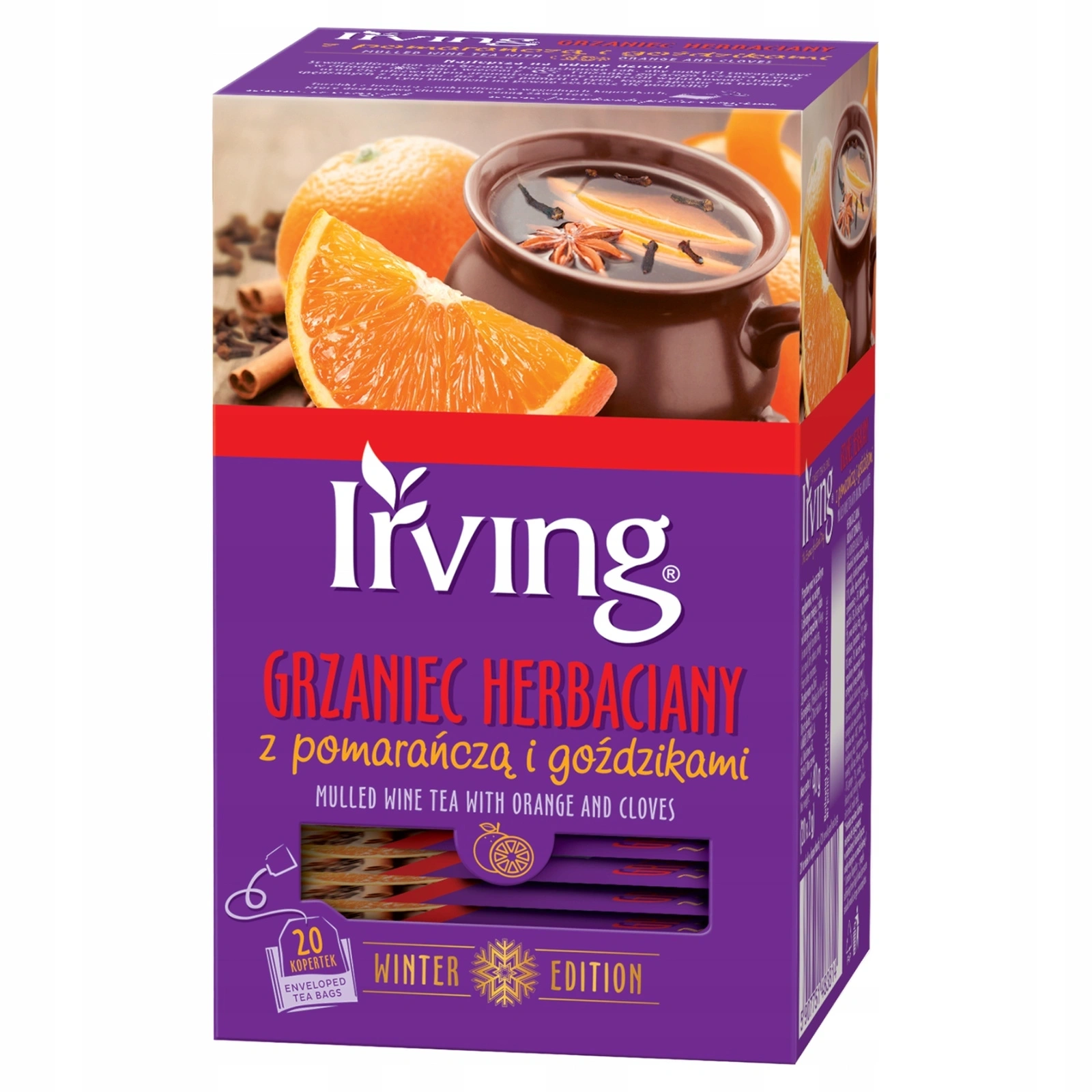Irving Grzaniec z pomarańczą i goździkami 20 kopert