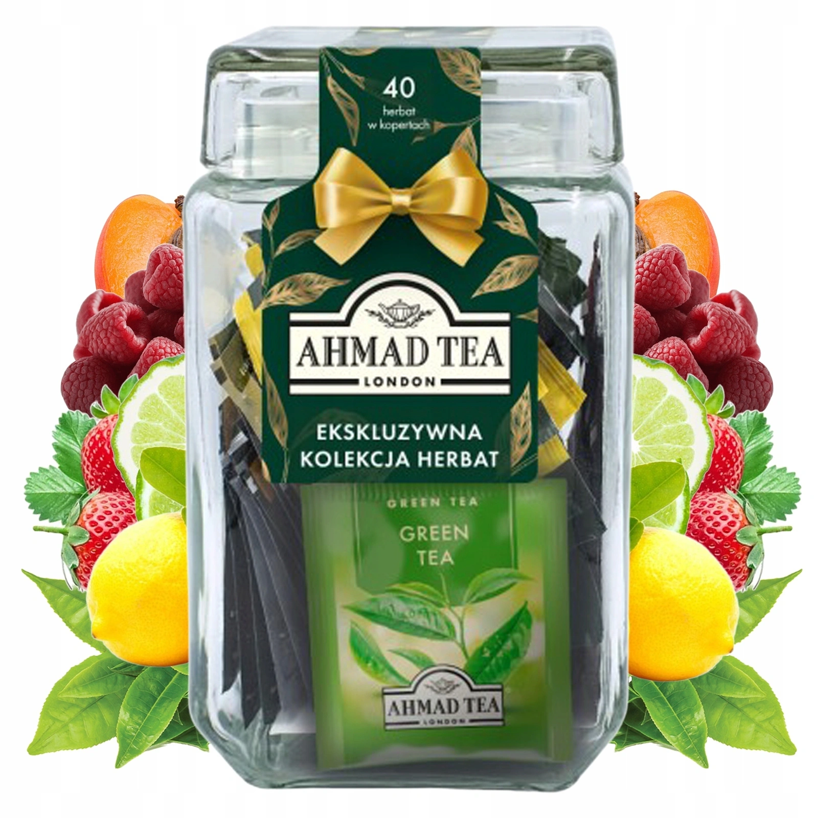 Zestaw prezentowy z kolekcją herbat w słoiku i cytrynkami w syropie