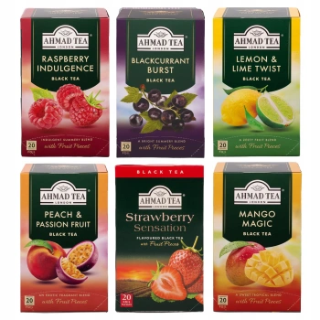 Ahmad zestaw herbat czarnych 6 smaków 120 torebek