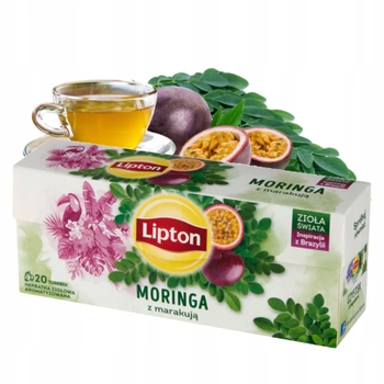 Marakuja i moringa Lipton herbata ziołowa 20 torebek