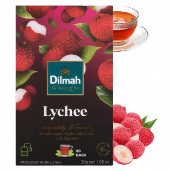 Dilmah Lychee herbata czarna aromatyzowana 20 torebek