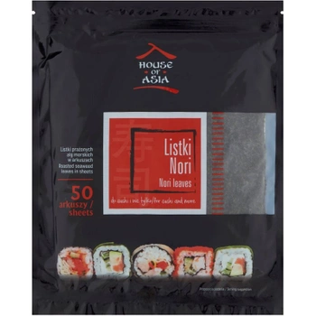 House of Asia listki nori do sushi 50 sztuk
