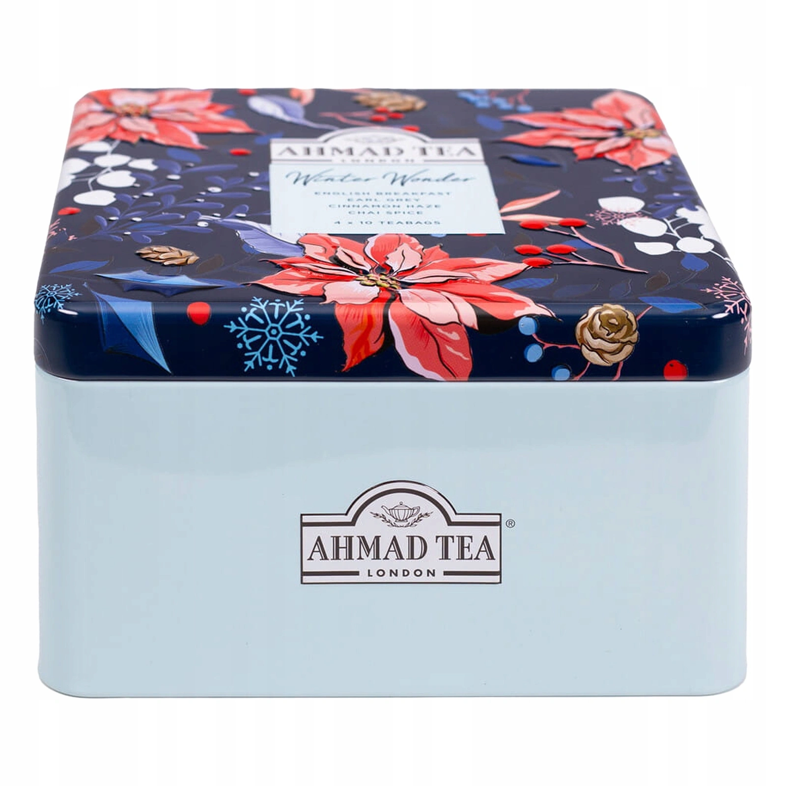 Ahmad Winter Wonder Selection Zestaw herbat w puszce 4 smaki 40 kopert