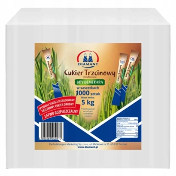 Diamant cukier trzcinowy w saszetkach 1000 sztuk 5 kg