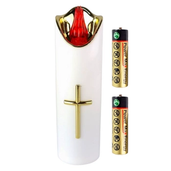 Biała świeca Cortina wkład do zniczy led Rico 17,5 cm