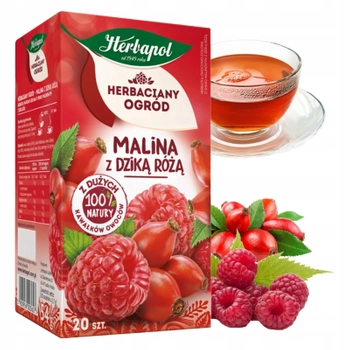 Malina i dzika róża Herbapol herbata owocowa 20 saszetek