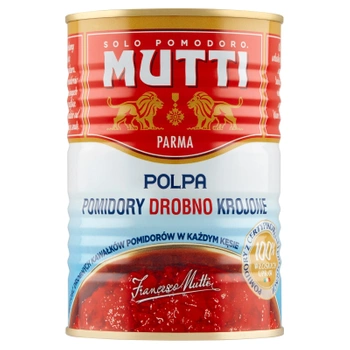 Pomidory w kawałkach pulpa w puszce Mutti 400g