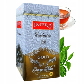 Impra Gold Orange Pekoe herbata czarna liściasta puszka 200 g