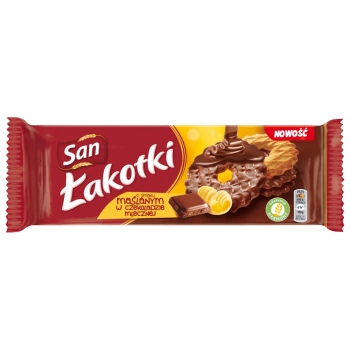 San Łakotki maślane ciastka w czekoladzie 146 g