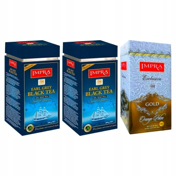 Impra Zestaw herbat czarnych liściastych w puszce 3x200g