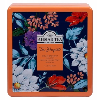 Ahmad Tea zestaw herbat Tea Bouquet w puszce mix smaków 32 koperty