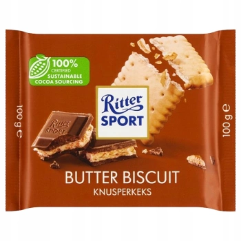 Ritter Sport Butter Biscuit Czekolada mleczna z herbatnikami 100g