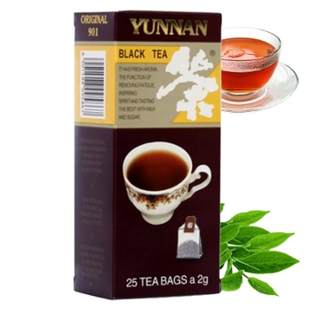 Czarna herbata chińska Yunnan B901 25 torebek