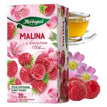 Malina kwiat róży Herbapol herbata 20 torebek