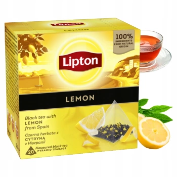 Herbata czarna Lipton z cytryną 20 piramidek
