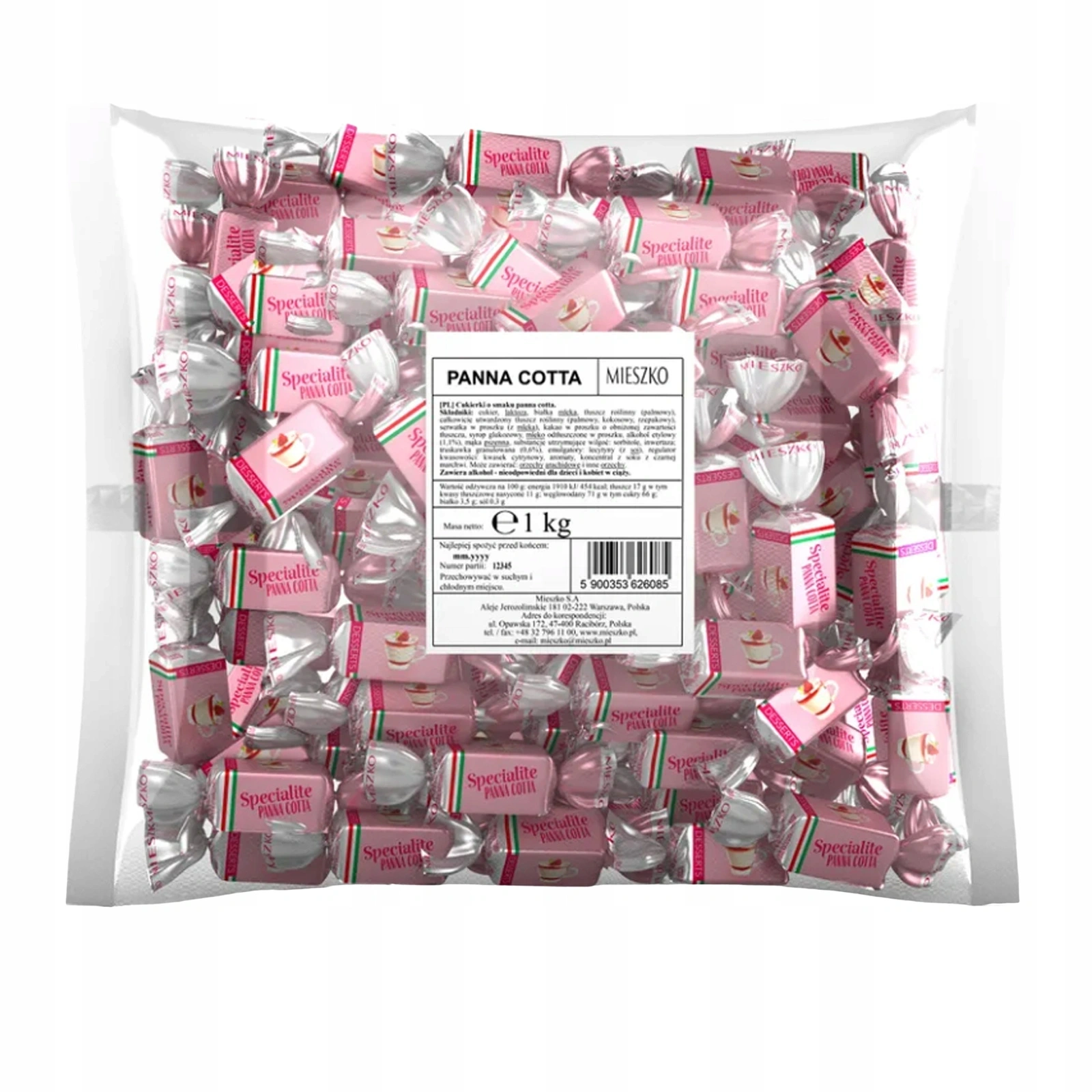 Mieszko cukierki o smaku Panna Cotta 1kg