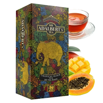 Czarna herbata Adalbert's owoce tropikalne 25 saszetek