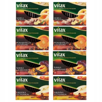 Herbaty zimowe zestaw prezentowy Vitax 4 smaki