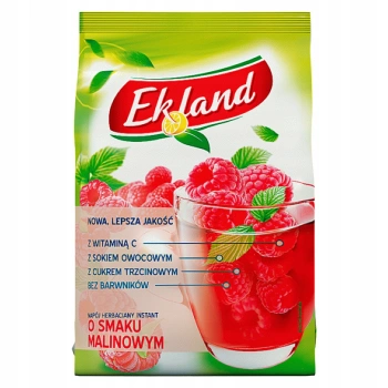Ekland Napój herbaciany instant o smaku malinowym 300 g