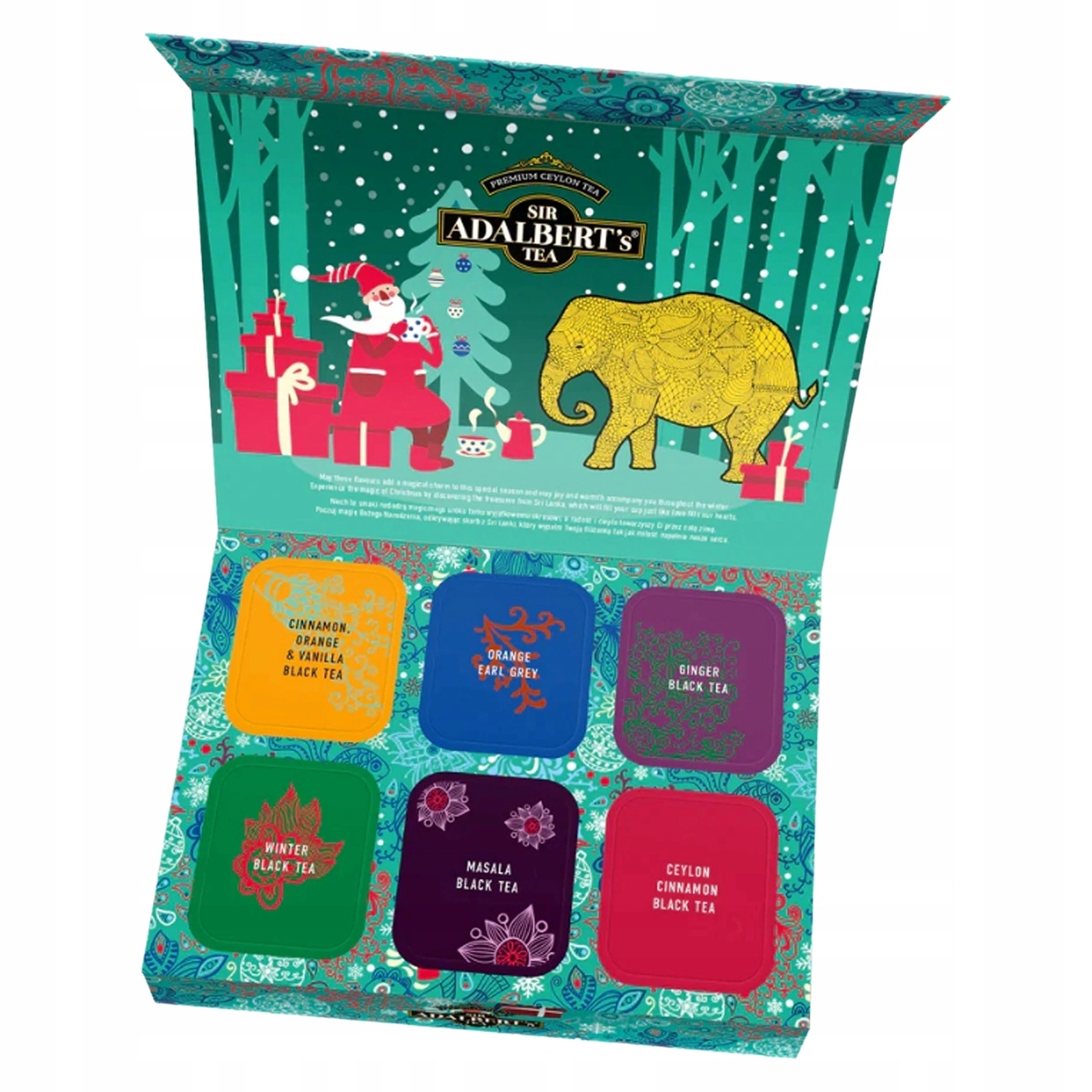 Adalbert's bombonierka prezentowa Christmas Star herbata czarna 48 saszetek