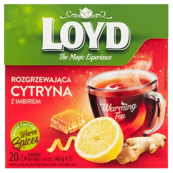 Miód imbir i cytryna Loyd herbata rozgrzewająca 20 torebek