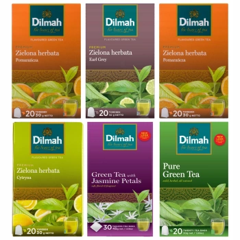 Dilmah zestaw herbat zielonych mix smaków 130 torebek