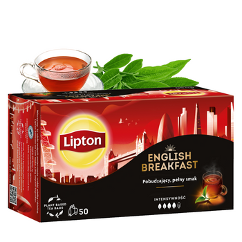 LIPTON herbata czarna ENGLISH BREAKFAST 50 torebek