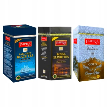 Impra zestaw 3 herbat czarnych w puszce 600g