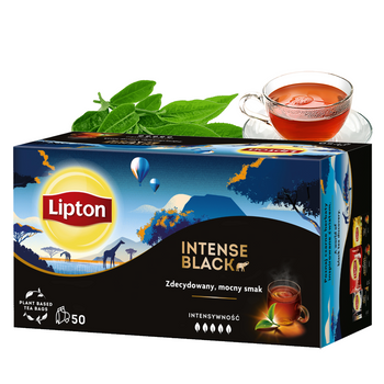 LIPTON herbata czarna INTENSE BLACK 50 torebek