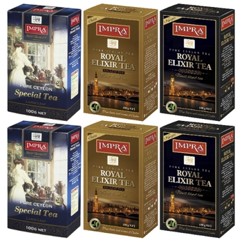 Zestaw prezentowy herbat czarnych Impra 6x100 g