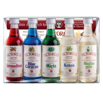 Victoria's zestwa syropów barmańskich do drinków 5x50 ml