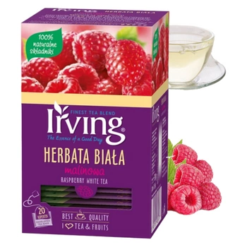 Irving biała herbata malinowa 20 kopert