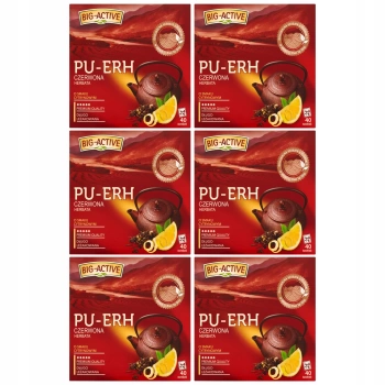 Zestaw herbat Big active Pu erh z cytryną + naklejka