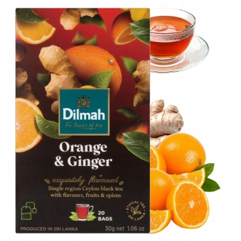 Dilmah Orange & Ginger herbata czarna aromatyzowana 20 torebek